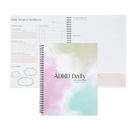 Extra Large ADHD Daily Planner, 8.5x11 Daily Planner for Neurodivergent Adults & Teens, 60 Sheets 120 Pages, One Page Daily Plan + Notes Page, Large Productivity Planner, Focus Planner Notebook, 1