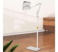 Extra Large Adjustable Book Holder Floor Stand - Rolling Lectern with Height Adjustable & Foldable Tablet/Phone Mount - Sturdy White Design for Reading & Study