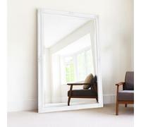 Extra Large Antique White Ornate Leaner Wall Mirror Agenzia 14 White XL