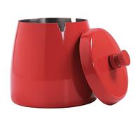 Extra Large Ashtray with Lid for Cigarette, Stainless Steel Smokeless Odorless Windproof Ash tray for Home Office Tabletop Outside Patio Outdoor Balcony(4.72''x3.93''x4.33'')