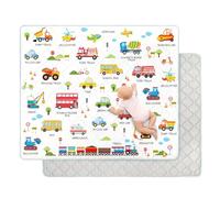 Extra Large Baby Play Mats for Floor,150x180cm Foldable Playmat for Babies Toddlers Boys,Thick Machine Washable Playpen Mat Pad,Soft Non-Slip Activity Mat for Crawling & Playing & Tummy Time,Car