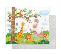 Extra Large Baby Play Mats for Floor,150x180cm Foldable Playmat for Babies Toddlers,Thick Machine Washable Playpen Mat Pad,Soft Non-Slip Activity Mat for Crawling & Playing & Tummy Time,Animal