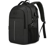 Extra Large Backpack for Men 50L,Water Resistant 17Inch Travel Laptop Work bag with USB Charging Port Anti Theft Big Business TSA Approved Computer Rucksack Women College School,Black