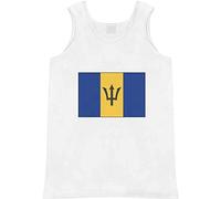Extra Large 'Barbados Flag' Adult Vest/Tank Top (AV00016000) White