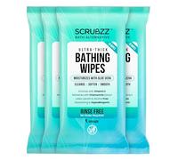 Extra Large Bath Wipes for Adults Bathing No Rinse - 40 Disposable Body Cleansing for Men, Women & Elderly - Great for Gym, Camping, Post Surgery - Shower