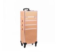 Extra Large Beauty Trolley On Wheels Makeup Train Case -Rolling Trolley Makeup Beauty Train Carry Case Cosmetics Art Cosmetic Box Artist Nail Technician Case Travelling Trolley Box