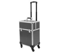 Extra Large Beauty Trolley On Wheels Makeup Train Case -Rolling Trolley Makeup Beauty Train Carry Case Cosmetics Art Cosmetic Box Artist Nail Technician Case Travelling Trolley Box
