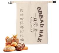Extra Large Beeswax Bread Bags, Reusable Cotton Linen Bread Storage Bags for Homemade Bread/Sourdough/Fresh Bread, Portable Beeswax Food Wrap for Home Picnic Traveling Daily Use (1, Beige)