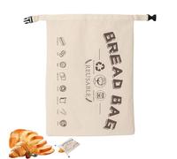 Extra Large Beeswax Bread Bags,Reusable Cotton Linen Bread Storage Bags for Homemade, Sourdough & FreshBread,Portable Food Storage Bag for Home Picnic Traveling Daily Use