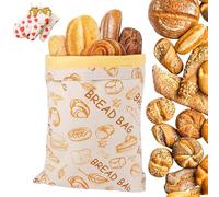 Extra Large Beeswax Bread Bags With Zip Closure, Loafguard Beeswax Bread Bag, Reusable Wide Zipper Access Cotton, Wide Zipper Access Cotton, For Home Bakers To Keep Fresh (D,2PCS)