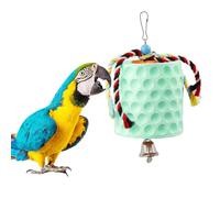 Extra Large Bird Chewing Toy, Parrot Beak Grinding Calcium Stone with Bells, Bird Cage Accessories, Cage Toy for Cockatiel Parakeet Parrot Budgie Rat Hamster Chinchilla Rabbit Bunny African Grey