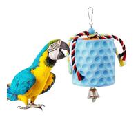Extra Large Bird Chewing Toy, Parrot Beak Grinding Calcium Stone with Bells, Bird Cage Accessories, Cage Toy for Cockatiel Parakeet Parrot Budgie Rat Hamster Chinchilla Rabbit Bunny African Grey