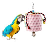 Extra Large Bird Chewing Toy, Parrot Beak Grinding Calcium Stone with Bells, Bird Cage Accessories, Cage Toy for Cockatiel Parakeet Parrot Budgie Rat Hamster Chinchilla Rabbit Bunny African Grey