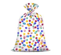 Extra Large Birthday Gift Bag Rainbow Polka Dot 56x36 Inch Colorful Dots Presents Wrapping Bags Kids Sweet Birthday Party Gift Bag