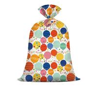Extra Large Birthday Plastic Gift Bag 56"×36" Jumbo Present Wrap Sack with Colorful Balloons for Birthday Party Oversized Presents Decoration(1 Pack)