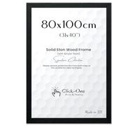 Extra Large Black 80x100cm Gallery Picture Frame- Excellent Quality with Solid MDF Polished Wood & Perspex- Modern Design- Perfect for Movie, Gifting, Birthday, Anniversary 100x80 cm-Black