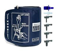 Extra Large Blood Pressure Cuff - 22-52 cm Replacement Arm Cuff with 6 Connectors - Soft Adults XL Size Cuff - Compatible with Omron Blood Pressure Monitors (Blue)