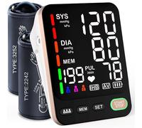 Extra large blood pressure monitoring with 2 handles, precise blood pressure machine on the upper arm for home use, 9-17 inches and 13-21 inches, adjustable handle from