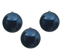 Extra LARGE Blue Baubles 20cm Giant Midnight Christmas Tree XXL Decorations x 3