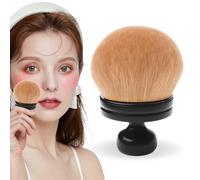 Extra Large Body Makeup Brush for Self Tanner - 3" Wide Kabuki Brush with 74mm Oval Head, Streak-Free Tanning Applicator for Lotion/Mousse/Bronzer, Travel-Friendly Makeup Tool with Pouch song(Black-Br