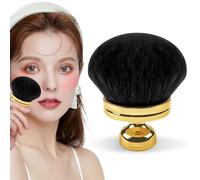 Extra Large Body Makeup Brush for Self Tanner - 3" Wide Kabuki Brush with 74mm Oval Head, Streak-Free Tanning Applicator for Lotion/Mousse/Bronzer, Travel-Friendly Makeup Tool with Pouch song(Glod-Bla