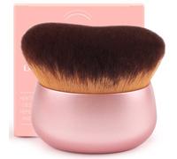 Extra Large Body Makeup Brush For Self Tanner, Leg Makeup &Bronzer Blend,75 mm Wide-headed Kabuki Brush Provides More Even &Pretty Application, Oval Face&Back Makeup Brush, Wet&Dry Use- Pink Rose Gold