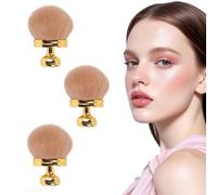 Extra Large Body Makeup Brushes for Self Tanner, Blend and Blur Body Brush, 3 Inch Wide Headed Self Tanning Brush, Foundation, Bronzer, Blusher Applicator, Body Face Brushes (Gold-3pcs)