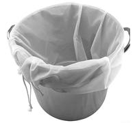 Extra Large Brew in a Bag Set for Home Brewing - Reusable Drawstring Mesh Strainer for Beer Wine Cider - 22x26 Inch Filter Bags