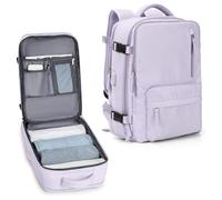 Extra Large Carry-On Backpack 47 x 33 x 20 cm, Suitable for Ryanair Hand Luggage, Unisex Travel Suitcase, Carry-on Size 30L Backpack with Multiple Compartments and Anti-Theft Bags, purple, standard