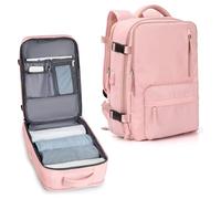 Extra Large Carry-On Backpack 47 x 33 x 20 cm, Suitable for Ryanair Hand Luggage, Unisex Travel Suitcase, Carry-on Size 30L Backpack with Multiple Compartments and Anti-Theft Bags, pink, standard size