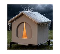 (Extra-large cat bed) 1pc All-Weather Outdoor Cat House - Insulated Winter Warm Shelter with Waterproof Elevated Base, 3 Sizes, Durable Feral