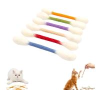 Extra-Large Cat Cotton Swab Toys 6-Piece Set Giant Catnip-Infused Chew Sticks Durable Dental Rope Toys Fun Interactive Gift for Cat Lovers Stylish Creative Portable (MIx)