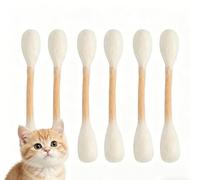 Extra-Large Cat Cotton Swab Toys 6-Piece Set Giant Catnip-Infused Chew Sticks Durable Dental Rope Toys Fun Interactive Gift for Cat Lovers Stylish Creative Portable (Beige)