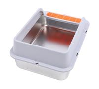 Extra Large Cat Litter Box, Stainless Steel Splash Proof Easy To Clean for Multiple Cats, Made of Stainless Steel and Plastic, Suitable for Multiple Cats To Use At the Same Time