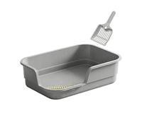 Extra Large Cat Litter For Indoor Cats And High Scatter Semi Enclosed Tray Durable Easy Clean (A, 50x40x25 cm)