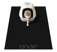 Extra Large Cat Litter Mat 28" x 36", Anti-Tracking Waterproof Rubber Mat for Multiple Indoor Cats, Non-Slip Litter Trapper, Easy Clean Jumbo Size Mess Free for Indoor Floor Catch Stray Litter