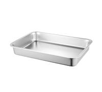 Extra Large Cat Litter Tray - Cat Litter Tray, Metal Litter Tray | Large Stainless Steel Litter Tray, Splatter Proof Cat Litter Boxes, Non Stick for Large Cats