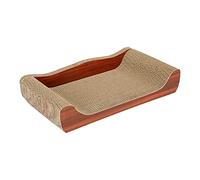Extra Large Cat Scratch Bed Cardboard Pet Sofa Scratcher Grind Claws Scratching Board Couch for Indoor Cats- Brown 50cmx27cmx9cm