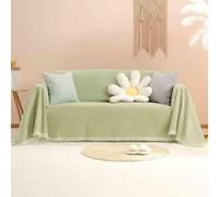 Extra Large Chenille Throw Blanket for 4-Seater Sofa | Cozy Couch Cover for Sofa & Bed | Green 180x260cm | Perfect for Home Decor & Comfort