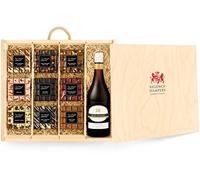 Extra Large Chocolate Tasting Experience With Red Wine - Hand Wrapped Food Basket, in Gift Hamper Box