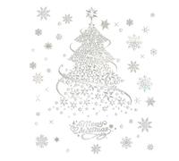 Extra Large Christmas Tree Window Stickers - 2 Pieces PVC Christmas Decals Decorations, Static Stickers - Tree Shape Seasonal Glass Sticker for Window Display, Home Decorations