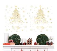 Extra Large Christmas Tree Window Stickers,2 Sheets Reusable Decal,13.7 X 19.6 Inch Christmas Removed and Reusable Double-Side Window Cling Display for xmass Party Home Party Glass Door Wall