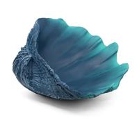 Extra Large Clam Shells Decorative Bowl-Caribbean Blue Sea Shells Decorative Storage Bowls for Coastal Beach theme house table centerpiece decorations & Nautical decor for coffee table-12.4"-1PC