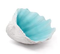 Extra Large Clam Shells Decorative Bowl-Turquoise Sea Shells Decorative Storage Bowls for Coastal Beach theme house table centerpiece decorations & Nautical decorations for coffee table -12.4"-1PC