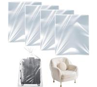 Extra Large Clear Plastic Storage Bags, 4 Pcs 100 x 150cm Flat Large Plastic Bags,Thickened and Sturdy for Luggage, Suitcase, Furniture, Comforter, Chair, Bike