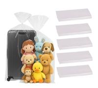 Extra Large Clear Plastic Storage Bags, 5Pcs Heavy Duty Clear Storage Bags for Moving House Essentials, 60x90cm Plastic Packing Bags with Reinforced Seams, Suitcase, Duvet, Furniture Storage Solutions