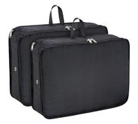 Extra Large Compression Packing Cubes for Travel Essentials, 2 Pack Expandable Travel Cubes for Packing Bags Suitcase Organizer, Black