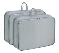 Extra Large Compression Packing Cubes for Travel Essentials, 2 Pack Expandable Travel Cubes for Packing Bags Suitcase Organizer, Grey