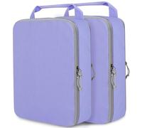 Extra Large Compression Packing Cubes for Travel Essentials, 2 Set Expandable Travel Cubes for Packing Compression Bags Luggage Suitcase Organizer, Purple