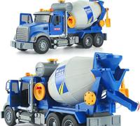 Extra-Large Construction Mixer Truck Toy - Kids Oversized Transport Lorry with Detachable Drum, Push-and-Go Big Rig Vehicle for Boys Toddler Engineering Play